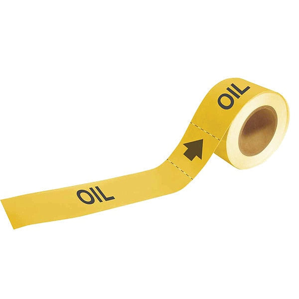 Pipe Marker, Oil, 2 In.H
