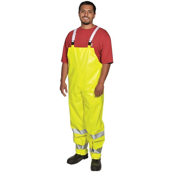 ComfortBrite Flame Resist Rain Jacket, Yellow/Green, L