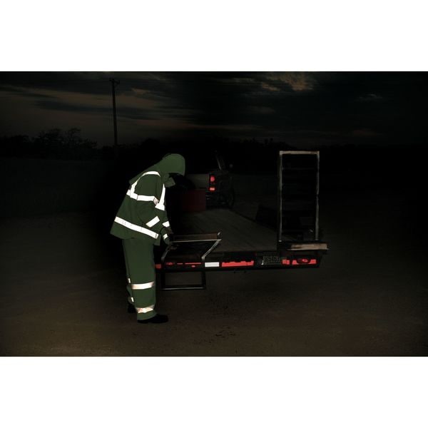 ComfortBrite Flame Resistant Rain Overall, Ylw/Green, M