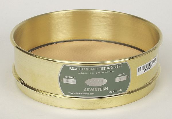 Sieve, #120, B/B, 8 In, Full Ht