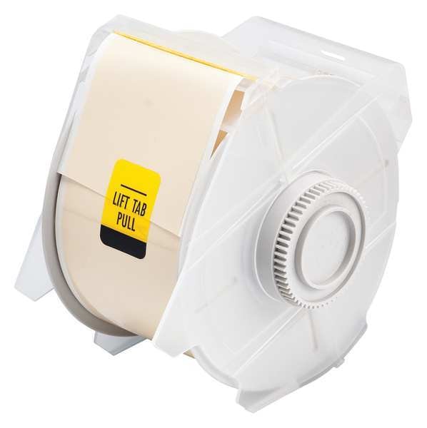 Label Tape Cartridge, Tan, Labels/Roll: Continuous