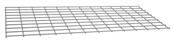 Decking, Steel Wire, 96 in W, 18 in D, Gray, Powder Coated Finish, Gauge: 5