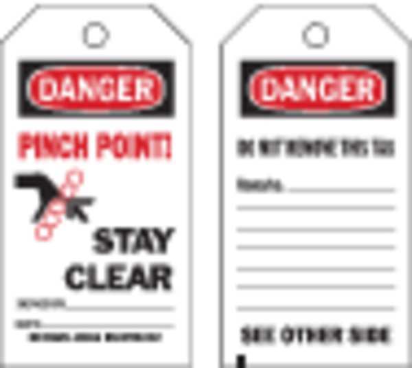 Danger Tag, 5-3/4 x 3 In, 3/8 In, PK10