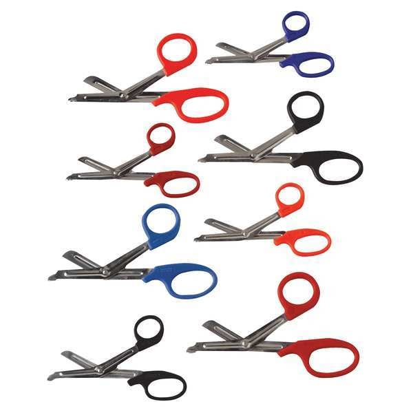 EMS Shear, 7-1/4 In. L, Red, Stainlss Steel