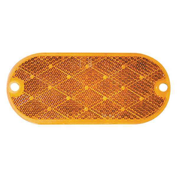 Color Reflector, Oval, Amber, 4-3/8\u0022 L