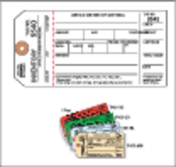Inspection Tag, Cardstock, Inventory, PK100