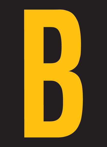 Reflective Letter Label, B, 2-1/2in H, PK25