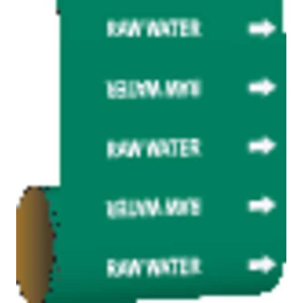 Pipe Marker, Raw Water, Green, 41570