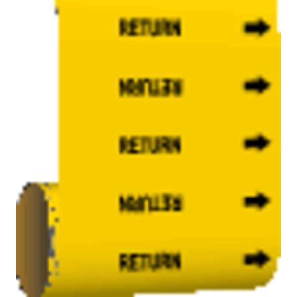 Pipe Marker, Return, Yellow, 41514