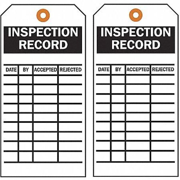 Eye Wash Sta Inspection Tag, 3/8 In, PK100