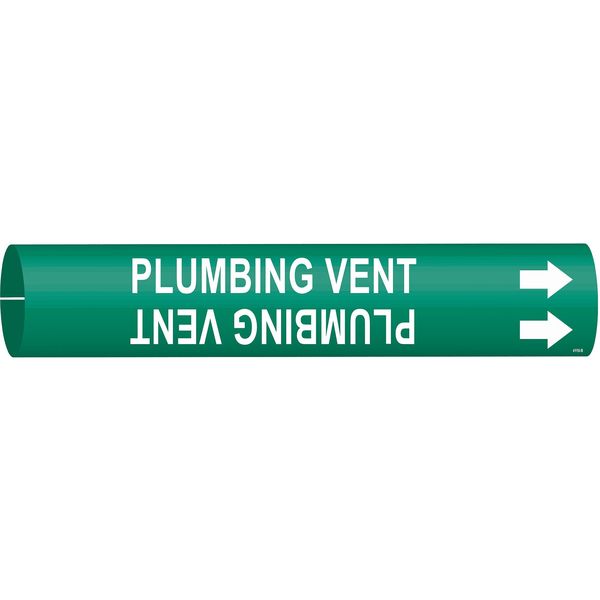 Pipe Mrkr, Plumbing Vent, 1-1/2to2-3/8 In