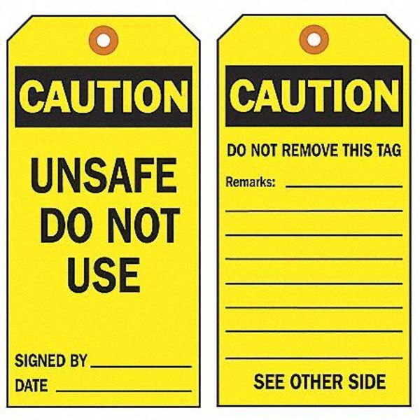 Danger Bilingual Tag, 5-3/4 x 3 In, PK100