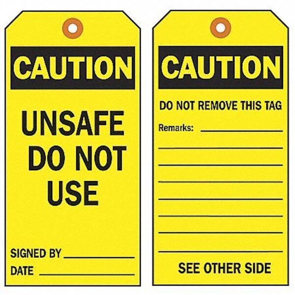 Danger Tag, 5-3/4 x 3 In, Cardstock, PK100