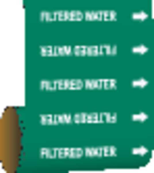 Pipe Marker, Filtered Water, Grn, 15530