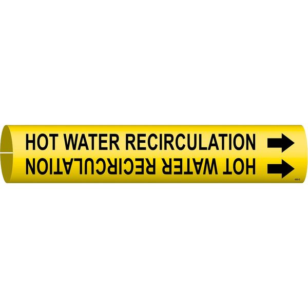 Pipe Mrkr, Hot Water Recirculation, 4to6In