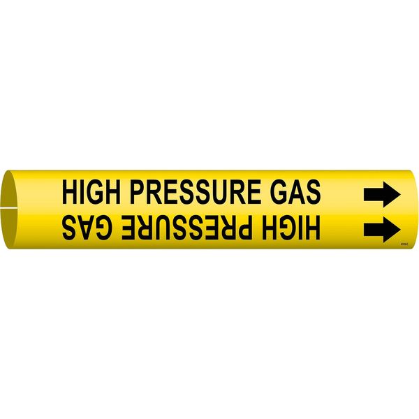 Pipe Mrkr, High Pressure Gas, 2-1/2to3-7/8