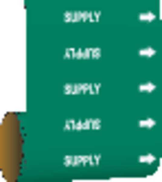 Pipe Marker, Supply, Green, 41517