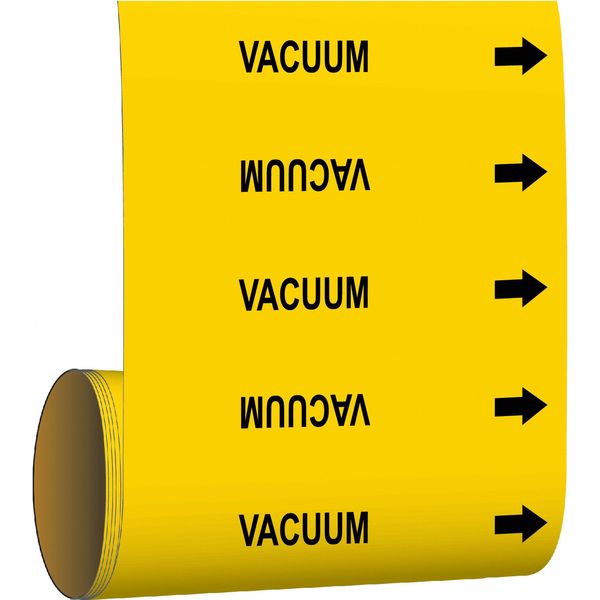 Pipe Marker, Vacuum, Yellow, 41479