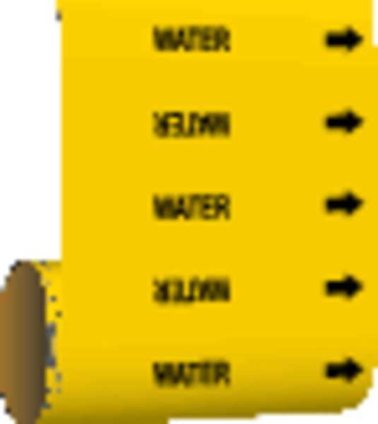 Pipe Marker, Water, Yellow, 41481