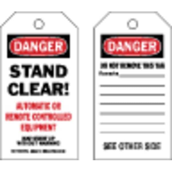 Danger Tag, 5-3/4 x 3 In, Cardstock, PK100