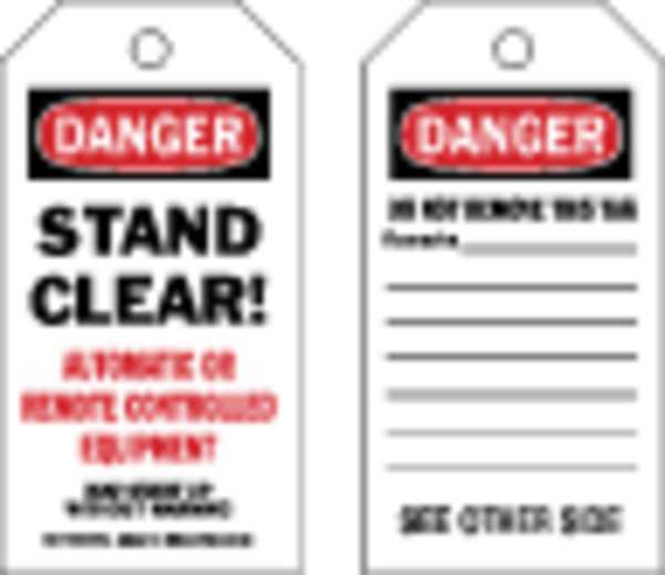Danger Tag, 5-3/4 x 3 In, Hd Polyest, PK10