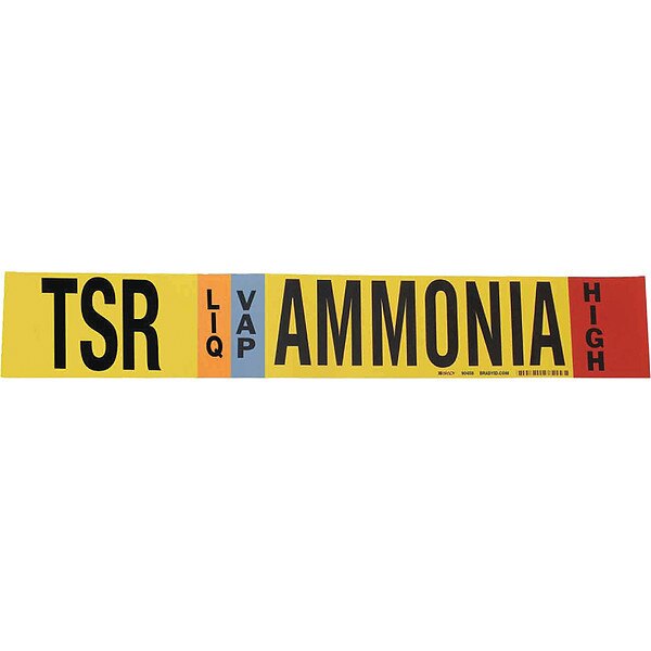 Ammonia Pipe Marker, TSR, 8In and Above