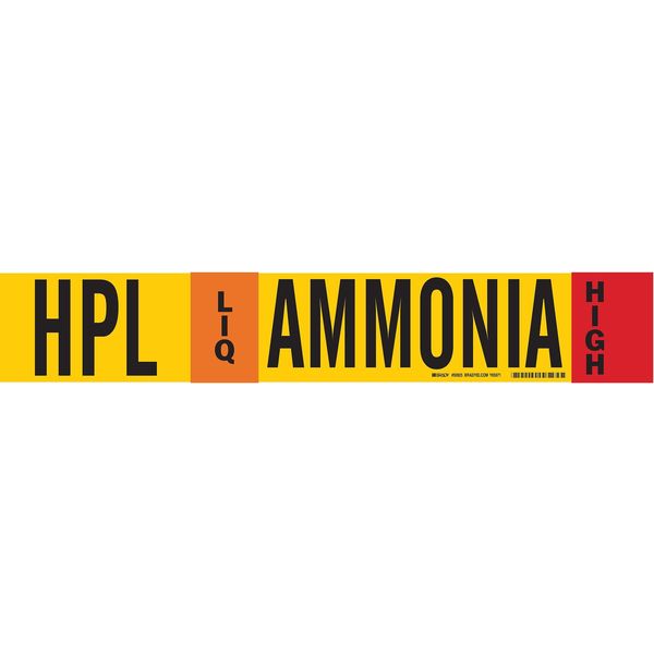 Ammonia Pipe Marker, HPL, 8In and Above, 59925