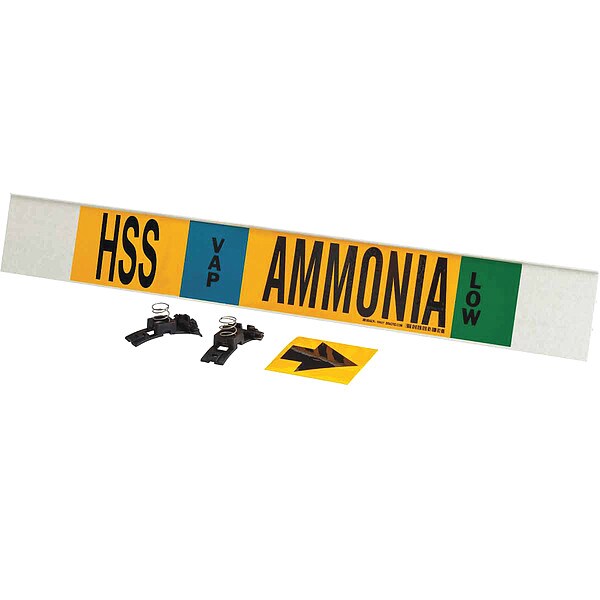 Ammonia Pipe Marker, HSS, 8In and Above, 59927