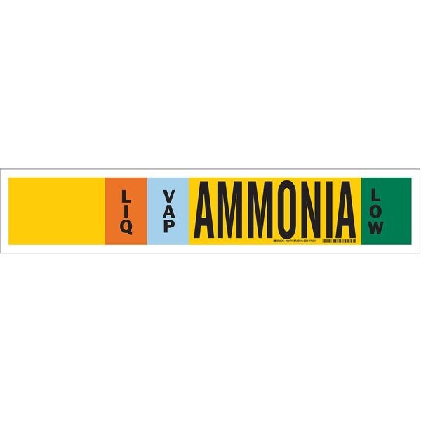 Ammonia Pipe Marker, IIAR, 8In and Above, 90477
