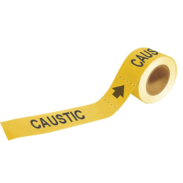 Pipe Marker, Caustic, 2 In.H