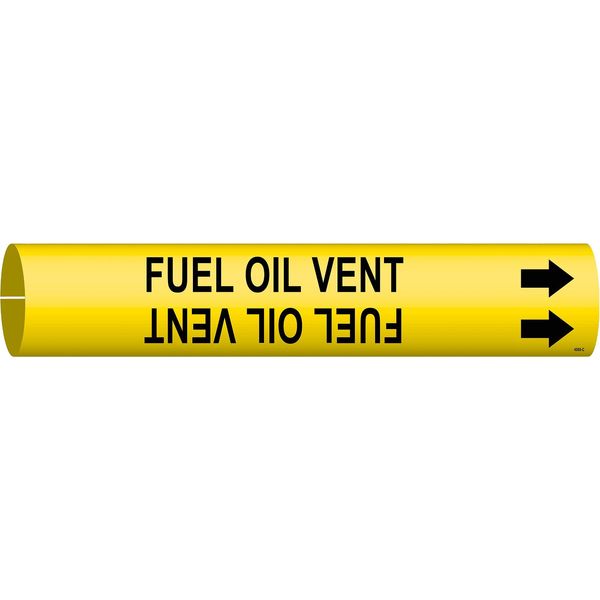 Pipe Markr, Fuel Oil Vent, 2-1/2to3-7/8 In