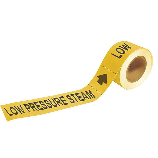Pipe Marker, Low Pressure Steam, 2 In.H