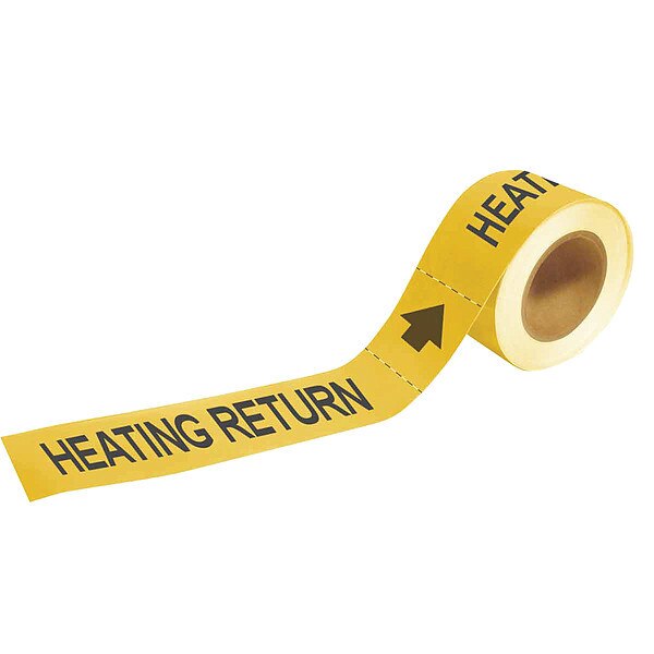 Pipe Marker, Heating Return, 2 In.H