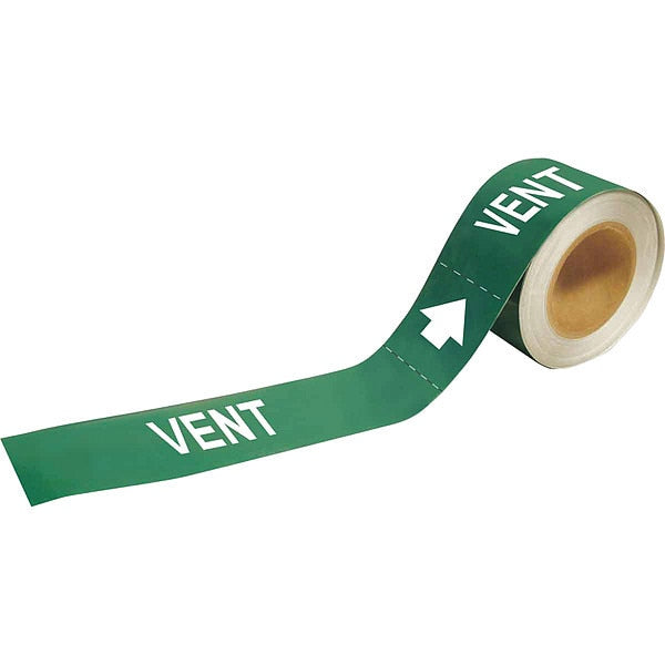 Pipe Marker, Vent, 1 In.H, 20477
