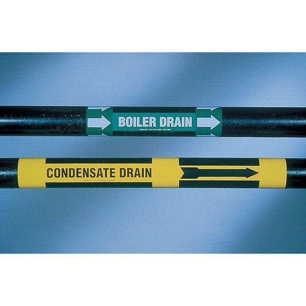 Pipe Marker, Process Water, Gn, to 3/4 In