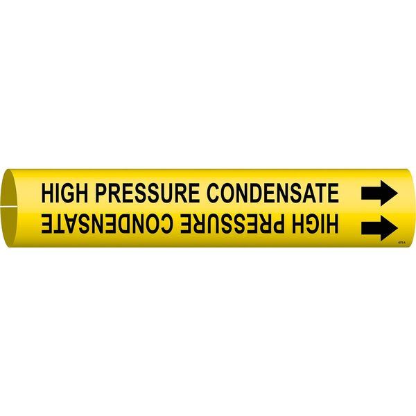 Pipe Marker, High Pressure Condensate, Yel, 4076-A