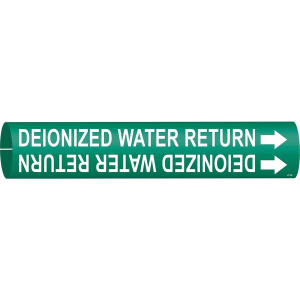 Pipe Marker, Deionized Water Return, Green, 4172-B