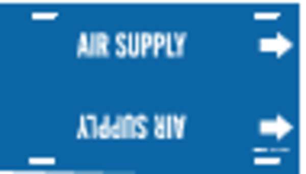 Pipe Marker, Air Supply, Blue, 8 to9-7/8 In