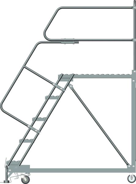 Roll Work Platform, Steel, Single, 50 In.H