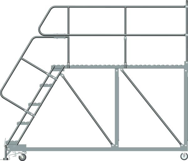 Roll Work Platform, Steel, Single, 50 In.H