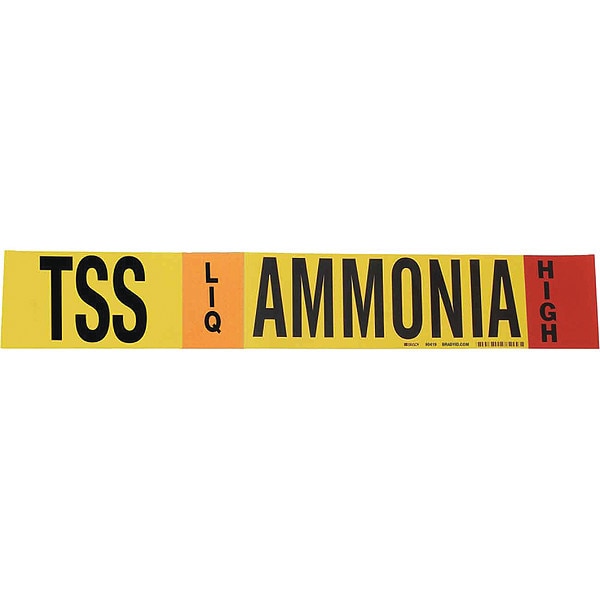 Ammonia Pipe Marker, TSS, 3 to 5In