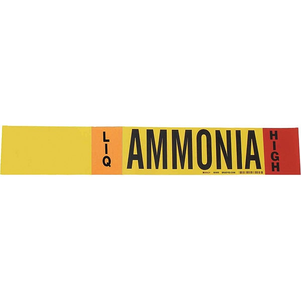 Ammonia Pipe Marker, IIAR, 3 to 5In, 90460