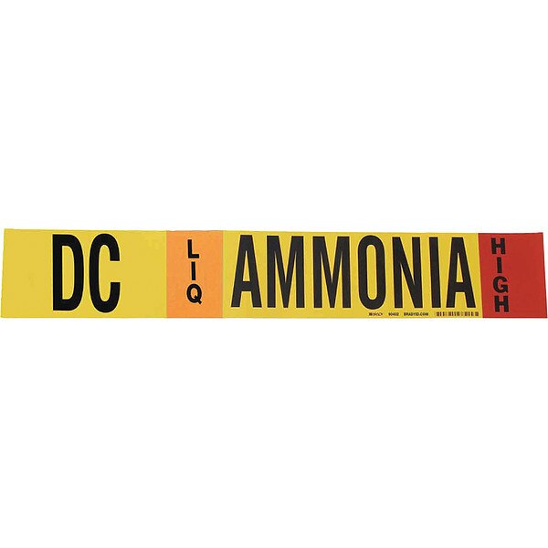 Ammonia Pipe Marker, DC, 3 to 5In