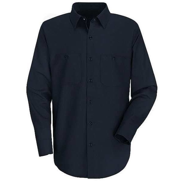 Long Sleeved Shirt, Nvy, 65 per PET/35 per Ctn, L