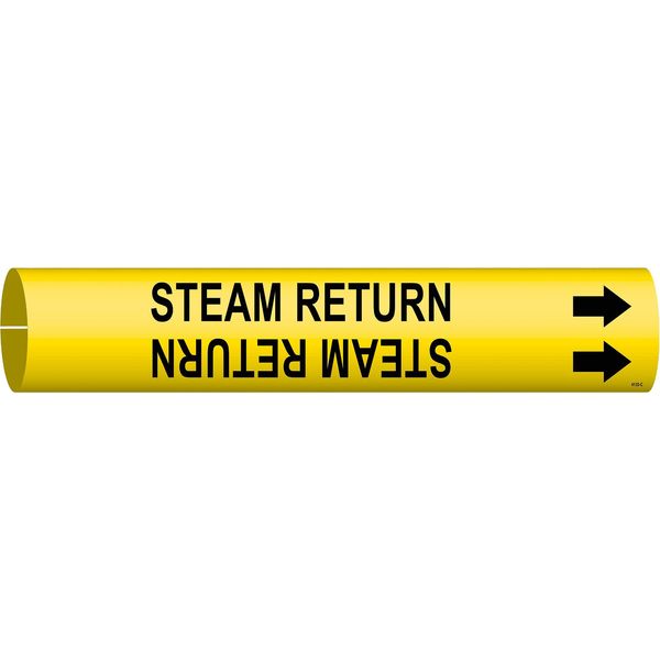 Pipe Marker, Steam Return, 2-1/2to3-7/8 In