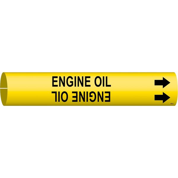 Pipe Marker, Engine Oil, Y, 3/4 to1-3/8 In