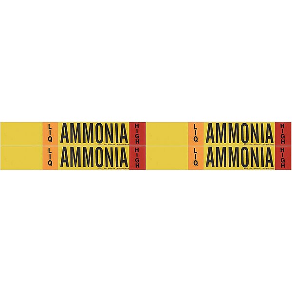 Ammonia Pipe Mrker, IIAR, 1 to 2-1/2In, PK4, 90461