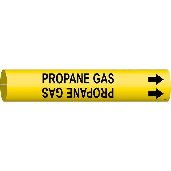Pipe Marker, Propane Gas, Yellow, 4 to 6 In