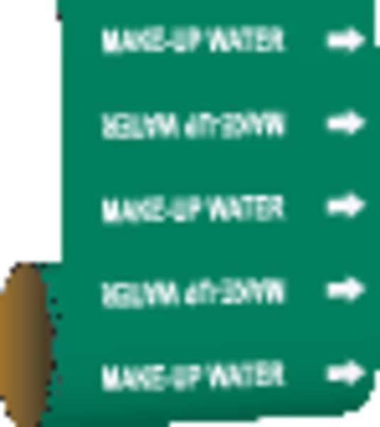 Pipe Marker, Make Up Water, Green, 41562