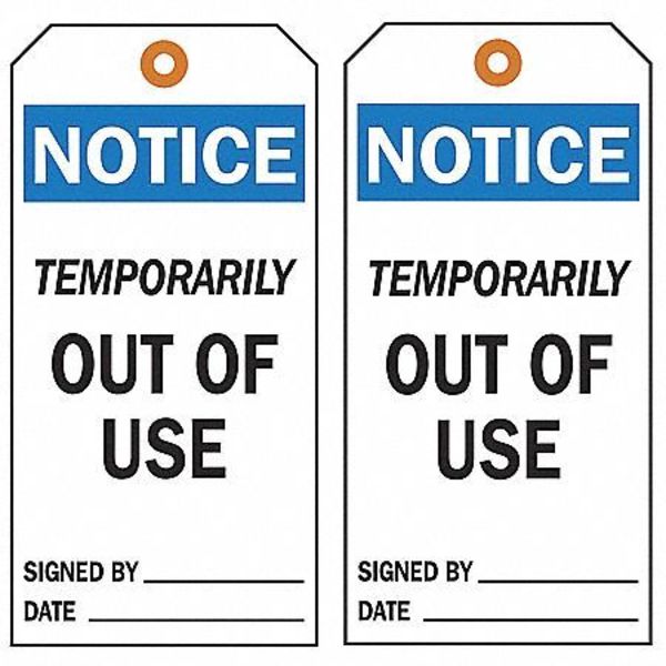 Rpr Tag, 5-3/4 x 3 In, Bk/Yel, 3/8 In, PK10